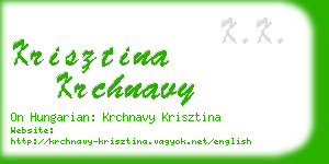 krisztina krchnavy business card